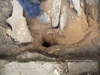 Drain hole in channel in CEH