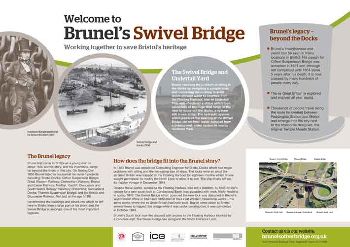 Brunel's Swing Bridge Display Board 2